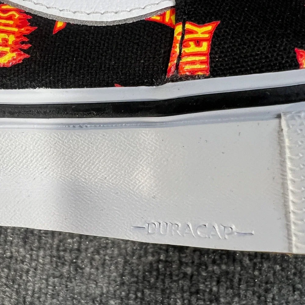 NEW Vans Skate Sk8-Hi Thrasher Mens 10 / 11.5 Wmns Black Multi Flame VN0A5FCCBML